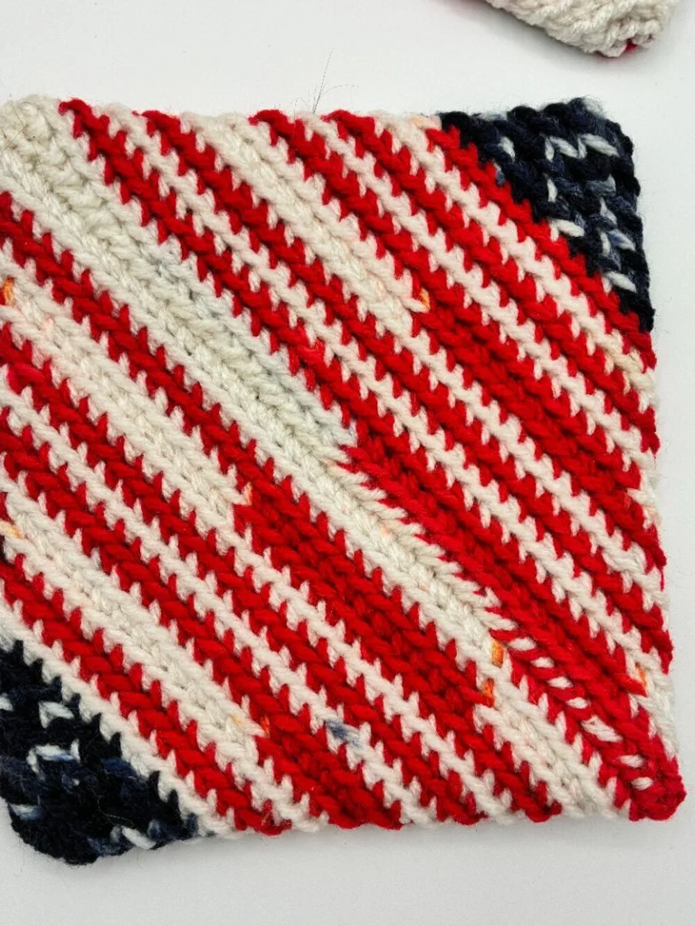 NEW Handmade American Flag Potholders Lot of 3 Red White & Blue 5